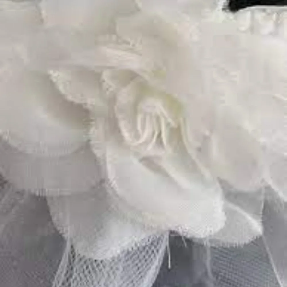 NEW IN‎ PACKAGE * White Ballet Tutu with Rose Petals in Skirt and Rose on Waist